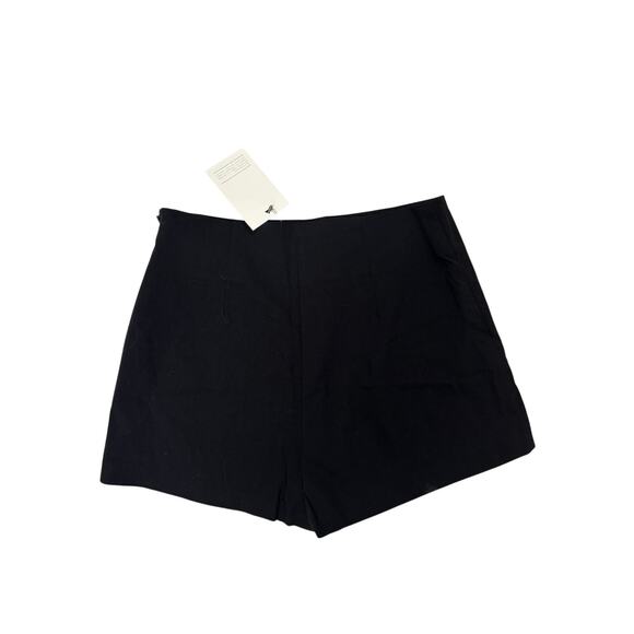 ASOS Black Zip Up High Waisted Shorts - NWT - Size 6 Petite - Picture 2 of 6